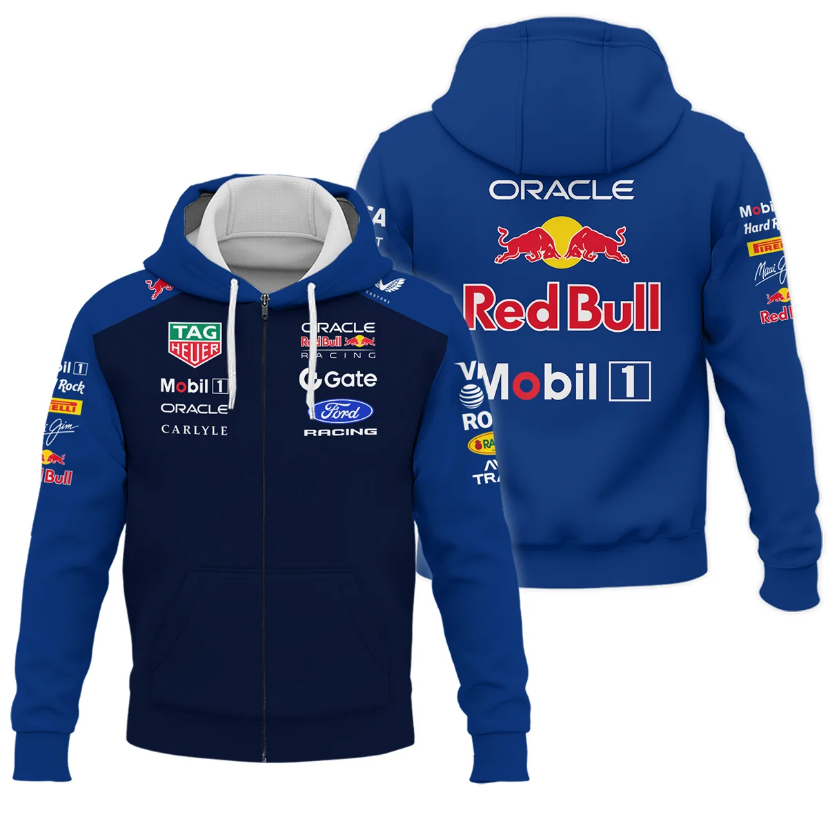 2026 Red Bull Racing F1 Teamwear For Fans Zipper Hoodie BLVARB160125A02ZHD - Race Day Design
