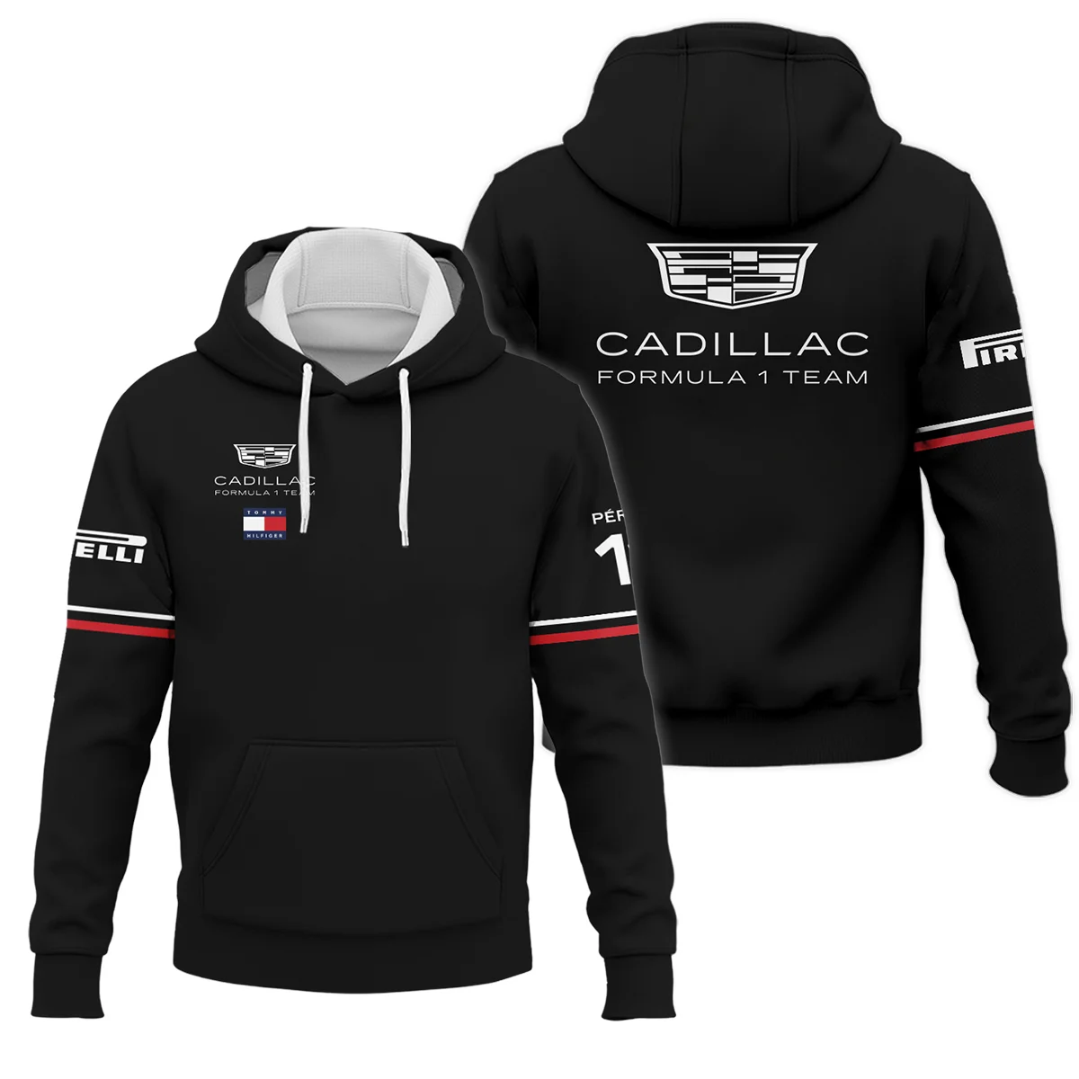 2026 Sergio Perez Cadillac F1 Teamwear Hoodie BLVACDL9226A4HD - Black - F1 Fan Gear