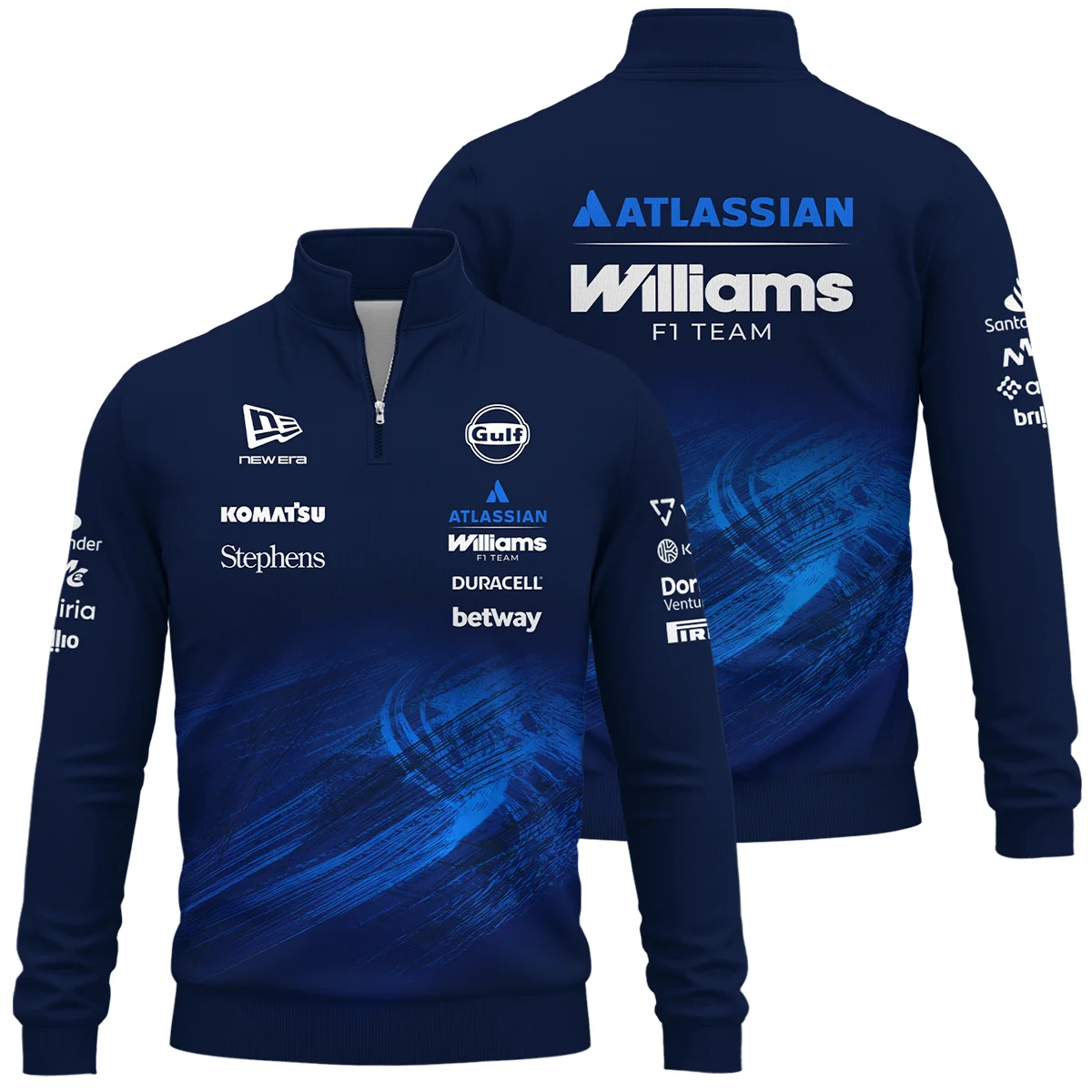 2026 Williams F1 Teamwear Quarter Zip Sweatshirt BLVAWIL1226A1QZS - Formula Racing Apparel
