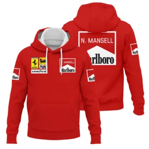 1990 Nigel Mansell Racing Suit Ferrari F1 Hoodie BLNM29725A5HD