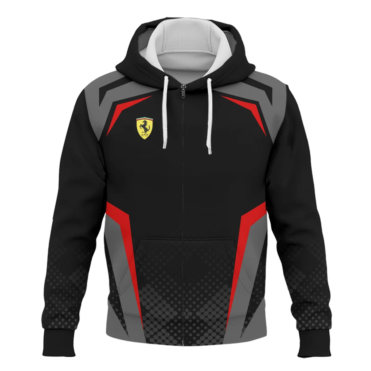 Ferrari F1 Teamwear Zipper Hoodie BLVA5326A3FRRZHD - Image 2