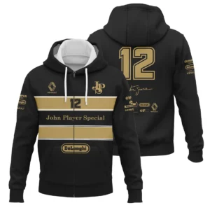 1985 Ayrton Senna John Player Special - Lotus Renault Zipper Hoodie BL3725A1ZHD - Trackside Outfit