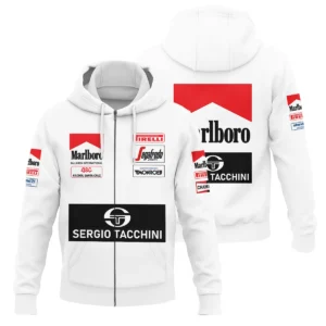 1984 Ayrton Senna Sergio Tacchini Toleman F1 Promotional Team Zipper Hoodie BL3725A7ZHD