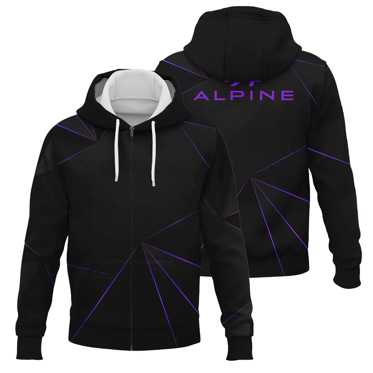Alpine F1 Teamwear Zipper Hoodie BL8326A1ALPZHD