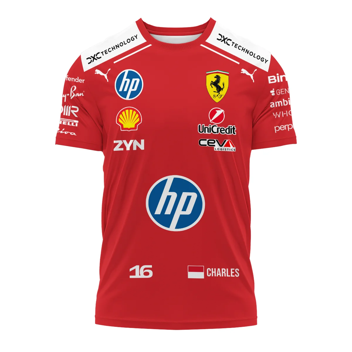 2026 Charles Leclerc Ferrari F1 Teamwear T-Shirt BLVAFRR2226A1TS - Image 2