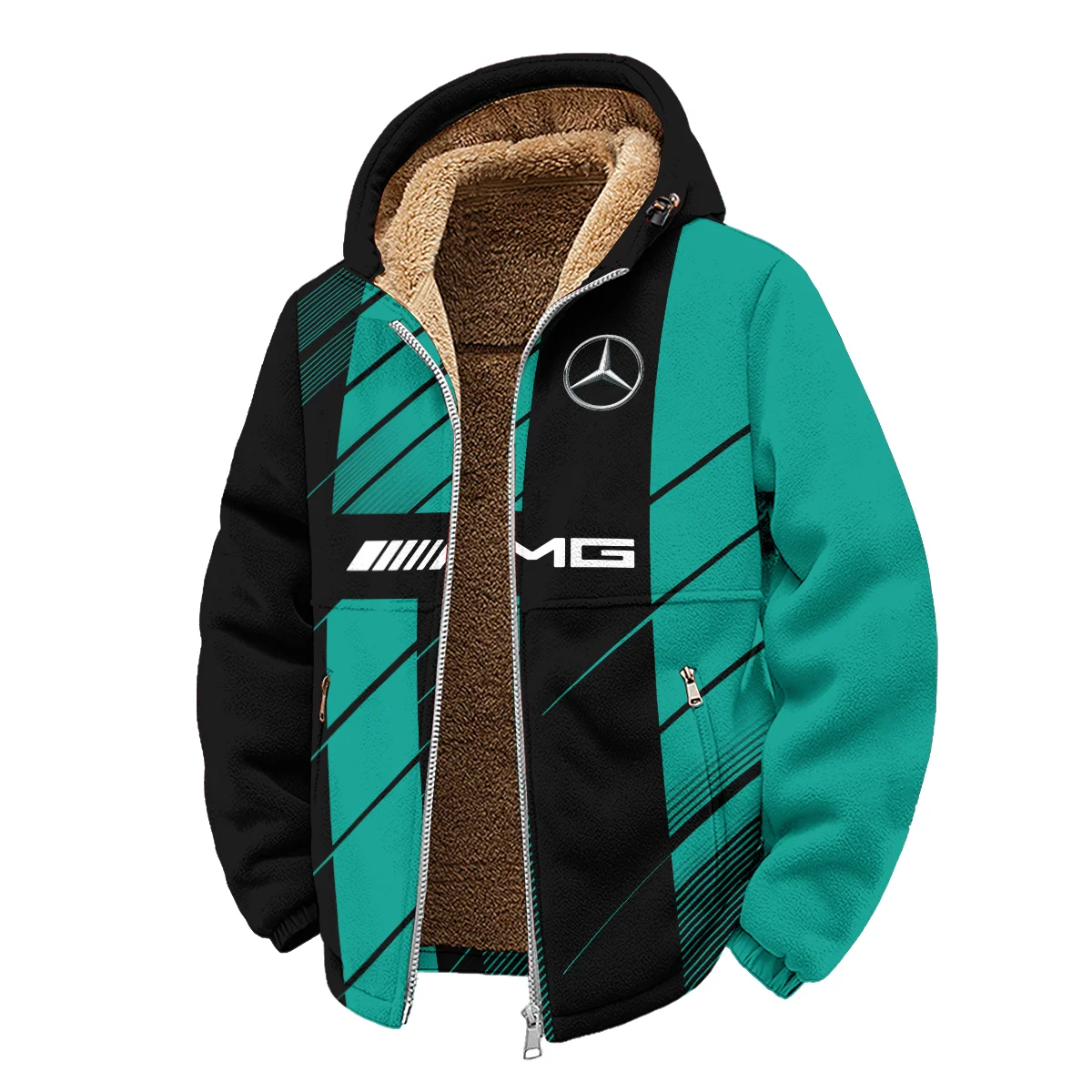 Mercedes F1 Teamwear Winter Fleece Jacket BLVA5326A2MERWFJ - Image 2