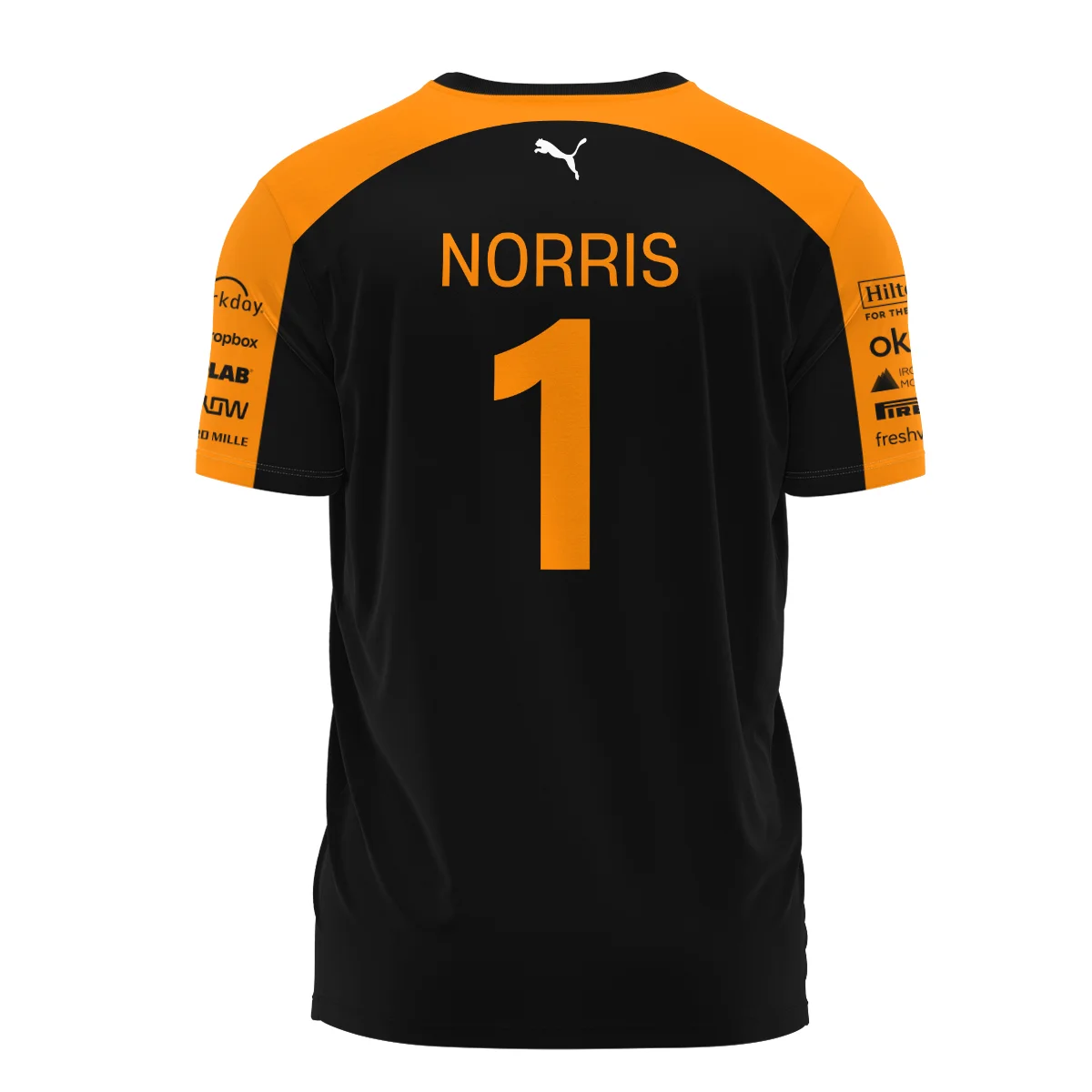 2026 Lando Norris McLaren F1 Teamwear T-Shirt BLNR26126A1TS - Orange - Image 3