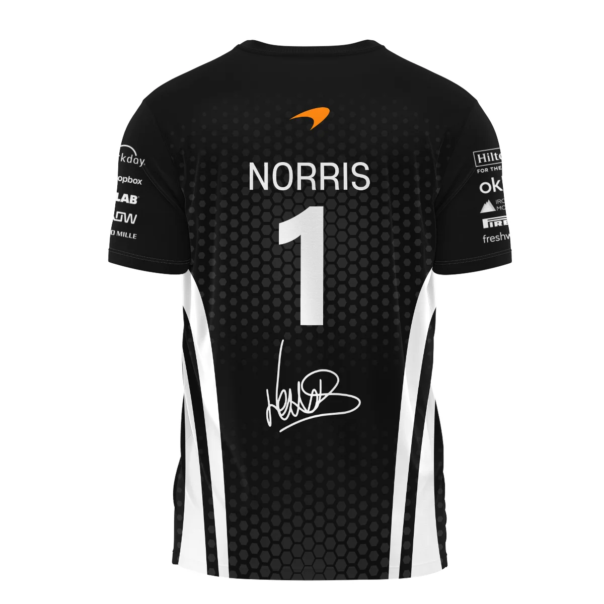 2026 Lando Norris McLaren F1 Teamwear T-Shirt BLNR26226A2TS - White - Image 3