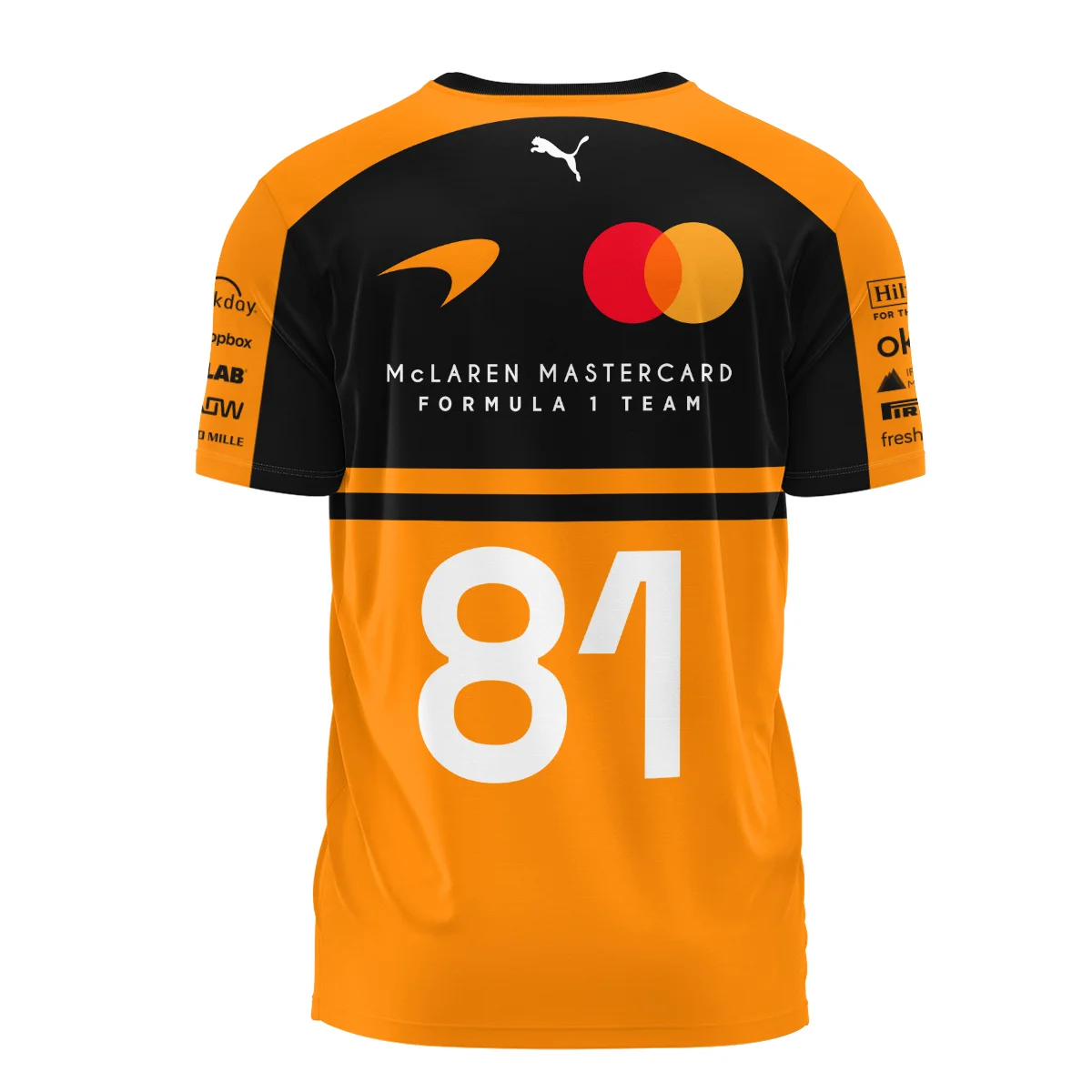 2026 Oscar Piastri 81 McLaren F1 Teamwear T-Shirt BLOP25326A1TS - Orange - Image 3