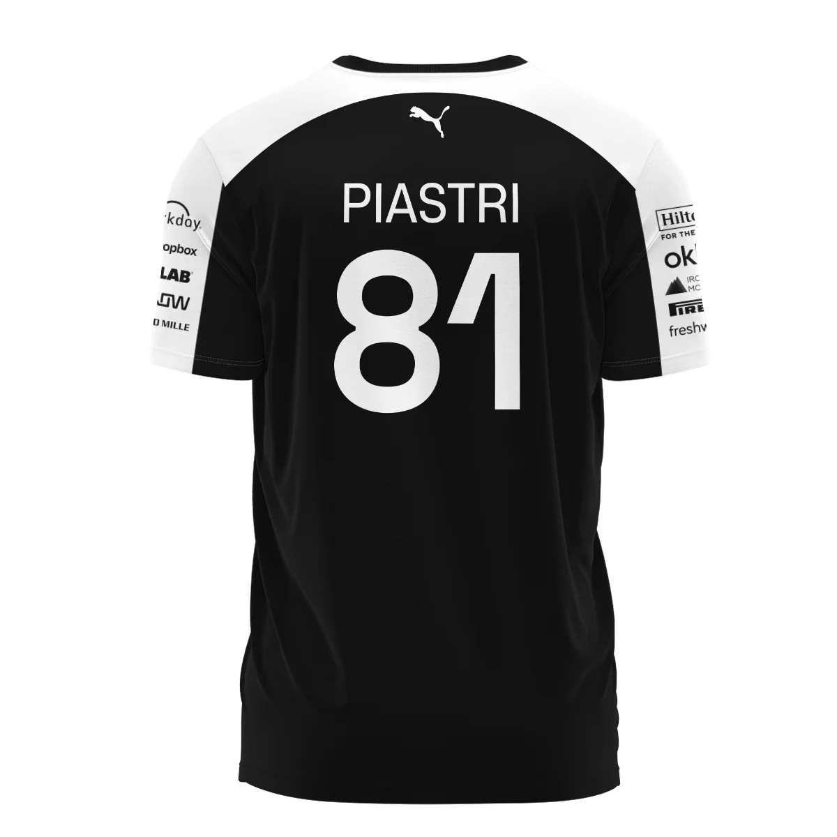 2026 Oscar Piastri McLaren F1 Teamwear T-Shirt BLOP4226A2TS - White - Image 3