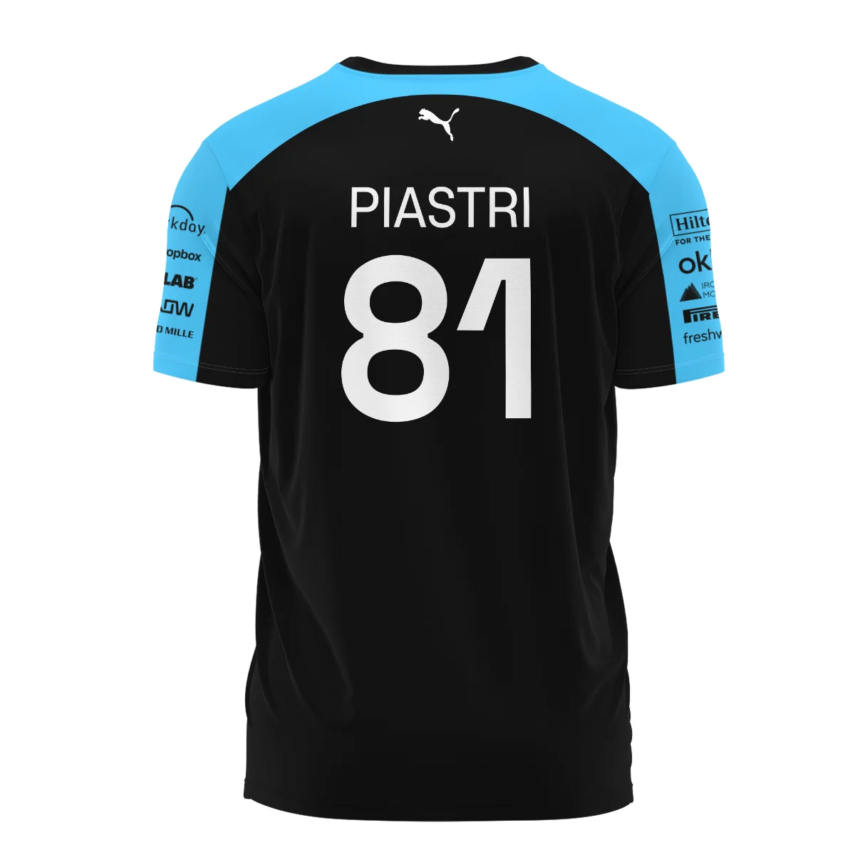 2026 Oscar Piastri McLaren F1 Teamwear T-Shirt BLOP4226A3TS - Cyan - Image 3