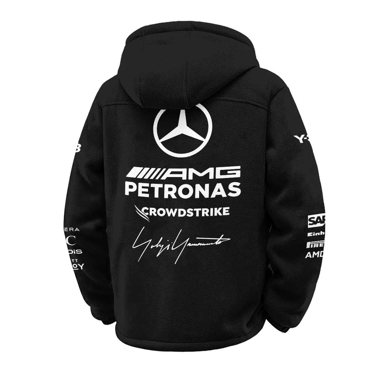 2026 Y-3 x Mercedes F1 Teamwear - Winter Fleece Jacket BLMER18326A3WFJ - Image 3