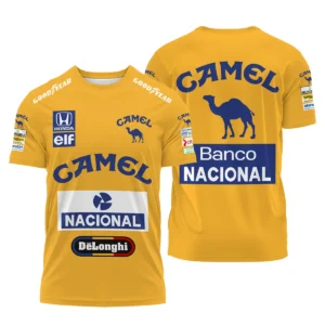 1987 Ayrton Senna Camel Honda Formula 1 Racing Team T-Shirt BL3725A5TS - Formula Racing Apparel