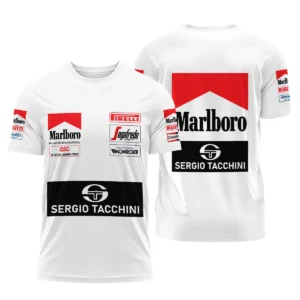 1984 Ayrton Senna Sergio Tacchini Toleman F1 Promotional Team T-Shirt BL3725A7TS