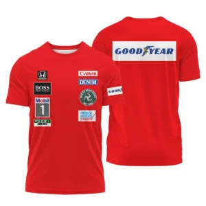 1985 Nigel Mansell Racing Suit Williams F1 T-Shirt BLNM29725A3TS - Race Day Design