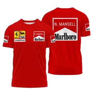 1990 Nigel Mansell Racing Suit Ferrari F1 T-Shirt BLNM29725A5TS