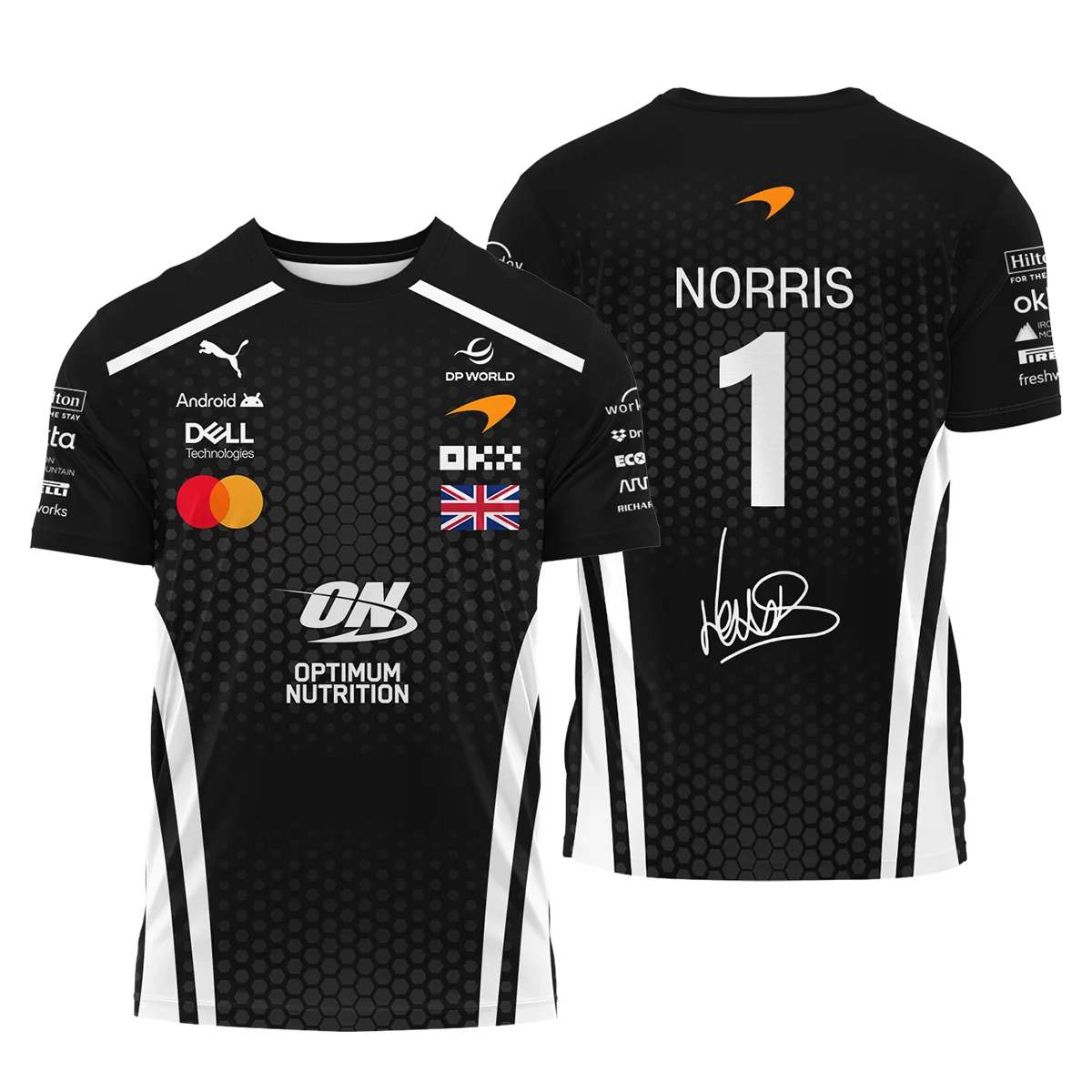 2026 Lando Norris McLaren F1 Teamwear T-Shirt BLNR26226A2TS - White