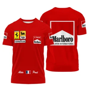 1990 Alain Prost Racing Costume Ferrari F1 Team T-Shirt BLVAAP070725A02TS