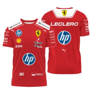 2026 Charles Leclerc Ferrari F1 Teamwear T-Shirt BLVAFRR2226A1TS
