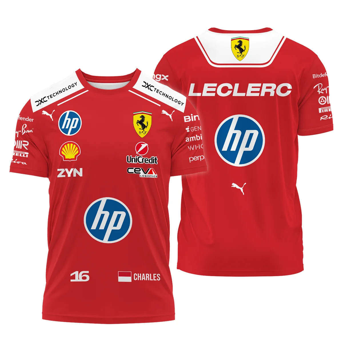 2026 Charles Leclerc Ferrari F1 Teamwear T-Shirt BLVAFRR2226A1TS