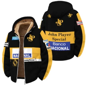 1985 Ayrton Senna John Player Special - Lotus F1 Winter Fleece Jacket BL3725A4WFJ - Motorsport Lifestyle Wear