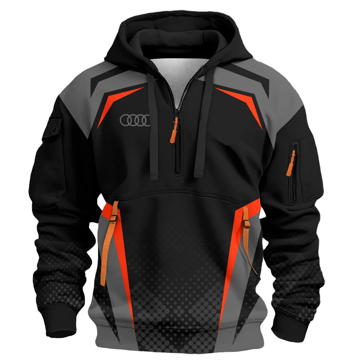 Audi F1 Teamwear Hoodie Half Zip BLVA5326A3AUDIHDF - Image 2