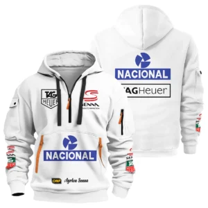 1985 Ayrton Senna John Player Special Lotus F1 Racing Team Hoodie Half Zipper BL3725A3HDF - Racing Lifestyle Clothing