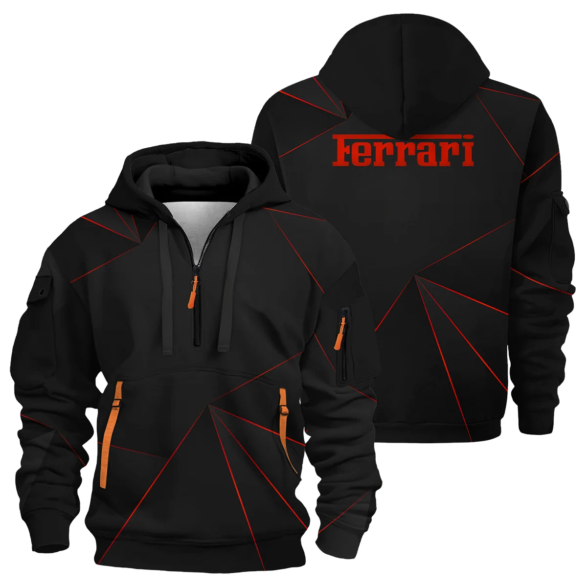 Ferrari F1 Teamwear Hoodie Half Zip BL8326A1FRRHDF