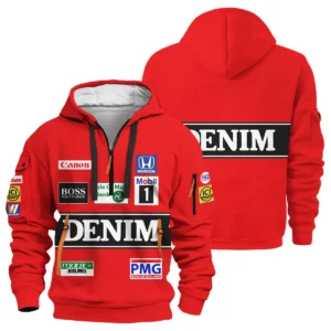 1986 Nigel Mansell Racing Suit Williams F1 Hoodie Half Zipper BLNM29725A4HDF - Formula Racing Apparel