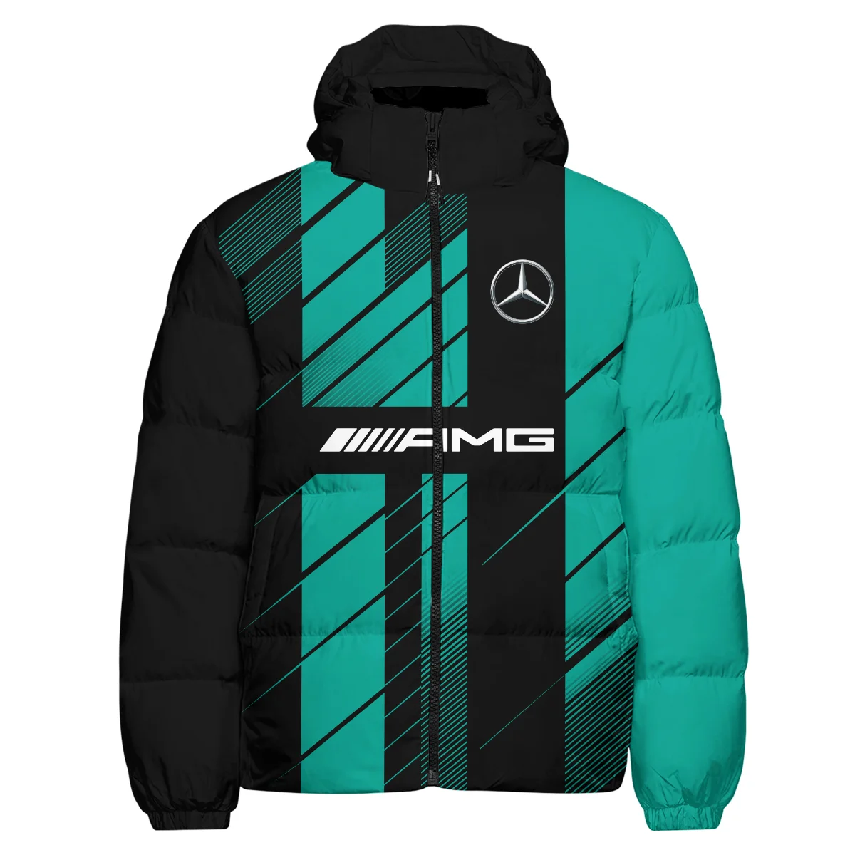 Mercedes F1 Teamwear Down & Puffer Jackets BLVA5326A2MERHCJ - Image 2