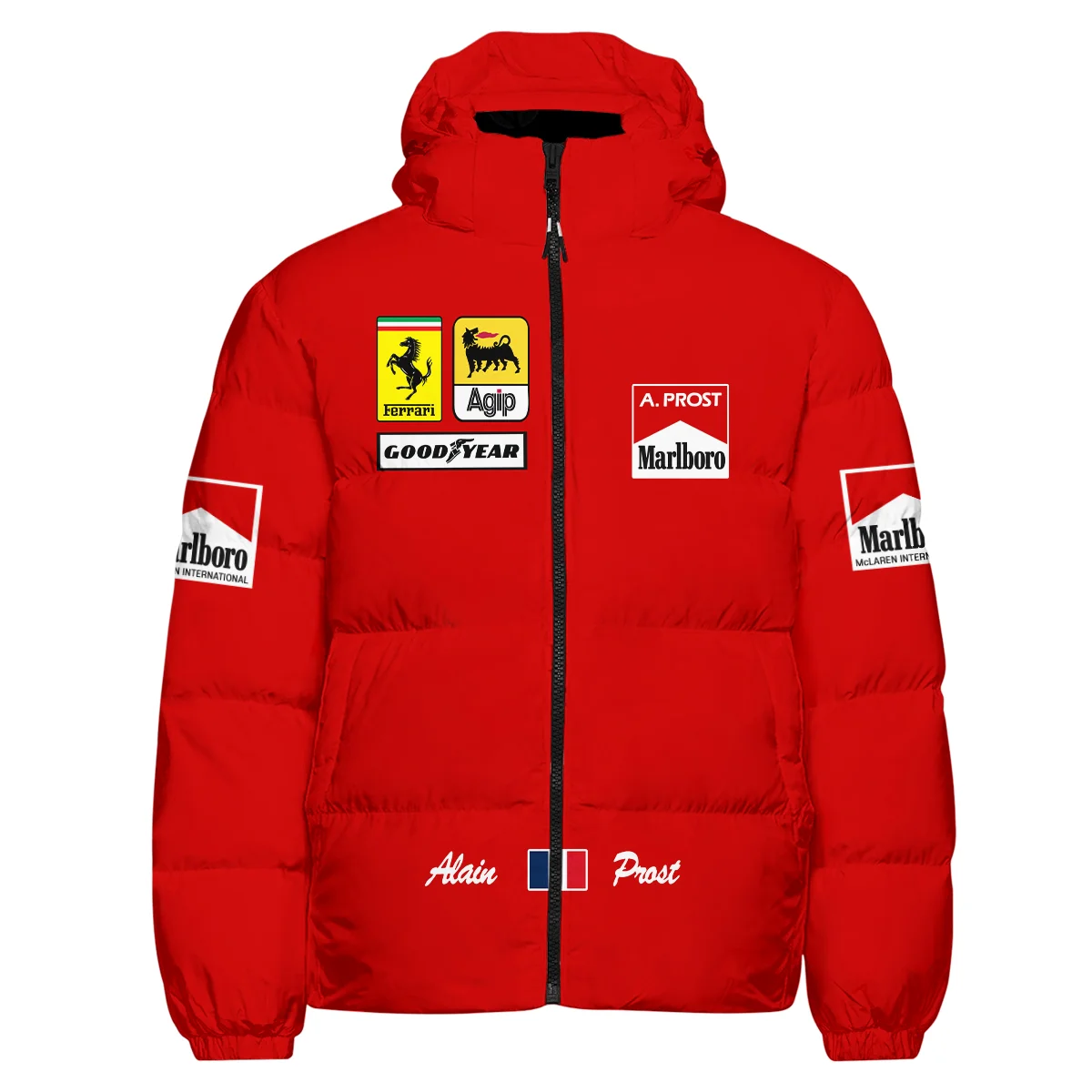 1990 Alain Prost Racing Costume Ferrari F1 Team Down & Puffer Jackets BLVAAP070725A02HCJ - Image 2