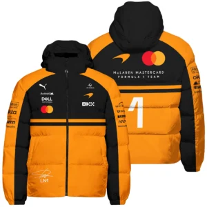 2026 Lando Norris 1 McLaren F1 Teamwear Down & Puffer Jackets BLNR25326A1HCJ - Orange