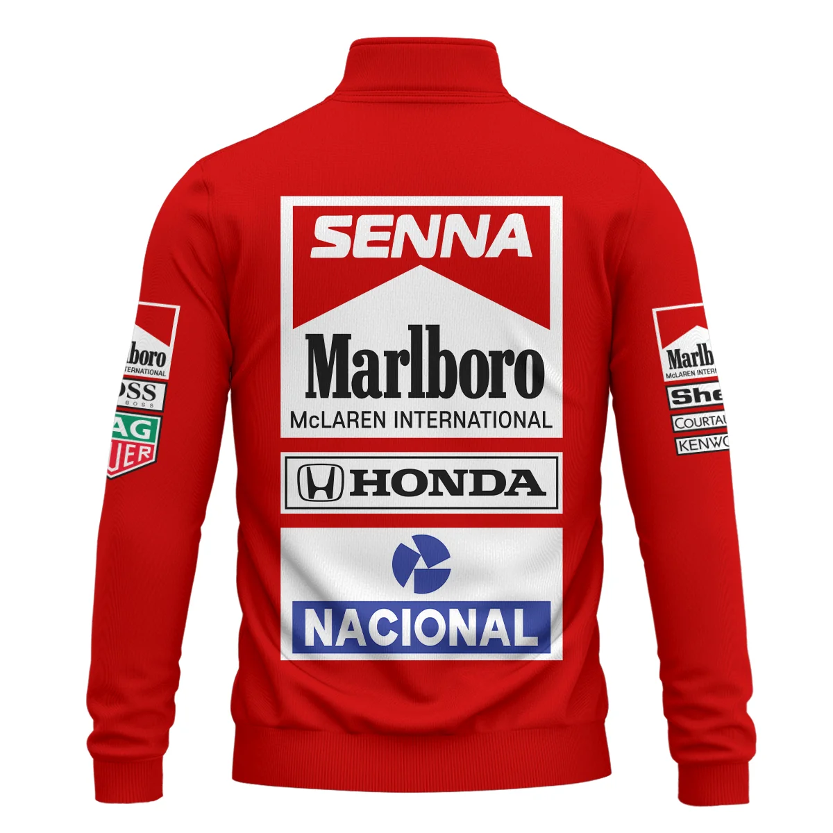 1988 Ayrton Senna Honda Race Suit Marlboro McLaren Quarter-Zip Sweatshirt BL3725A2QZS - Image 3