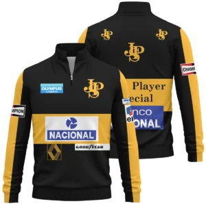 1985 Ayrton Senna John Player Special - Lotus F1 Racing Team Quarter-Zip Sweatshirt BL3725A4QZS - Trackside Outfit