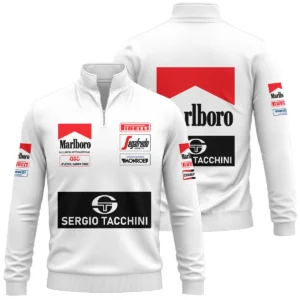 1984 Ayrton Senna Sergio Tacchini Toleman F1 Promotional Team Quarter-Zip Sweatshirt BL3725A7QZS