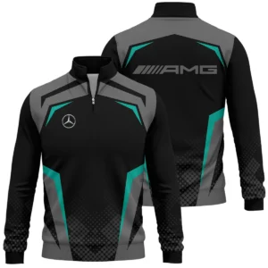 Mercedes F1 Teamwear Quarter Zip Sweatshirt BLVA5326A3MERQZS - Motorsport Apparel