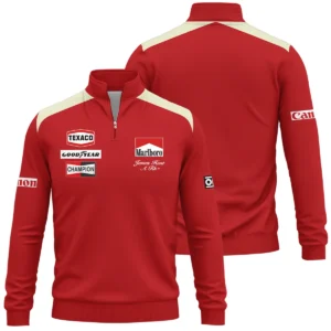 1976 James Hunt Racing Suit McLaren F1 Quarter-Zip Sweatshirt BLVAJHR130825A3QZS