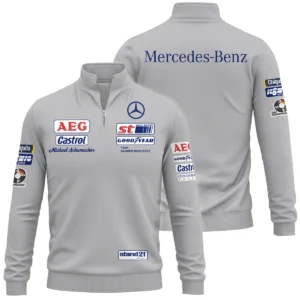 1990 Michael Schumacher Race Suit Mercedes F1 Quarter-Zip Sweatshirt BLVAMC020925A5QZS