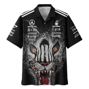 Alternative view of 2026 Japan GP Y-3 x Mercedes F1 - Hawaiian Shirt BLMER18326A1HW