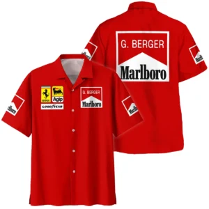 1988 Gerhard Berger Racing Suit Ferrari F1 Hawaiian Shirt BLGB261025A1HW - Formula Racing Apparel