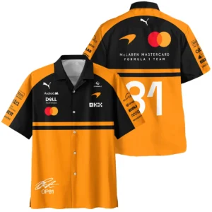 2026 Oscar Piastri 81 McLaren F1 Teamwear Hawaiian Shirt BLOP25326A1HW - Orange