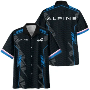 Alpine F1 Teamwear Hawaiian Shirt BLVA5326A1ALPHW - Race Day Design