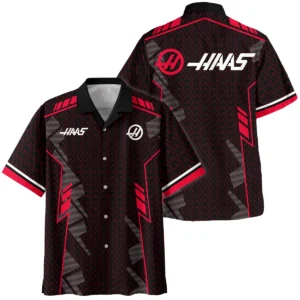 Haas F1 Teamwear Hawaiian Shirt BLVA5326A1HAASHW - Trackside Outfit