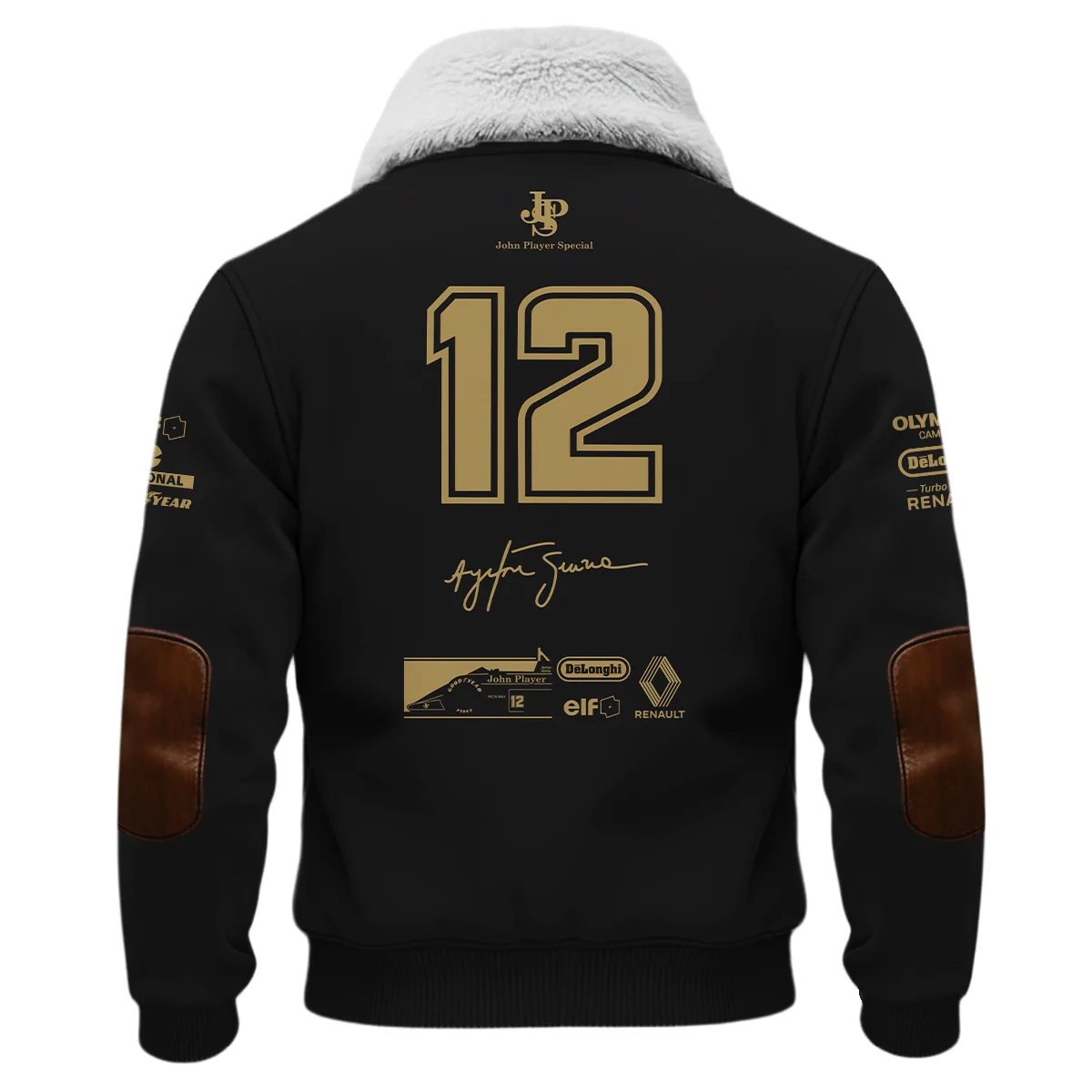 1985 Ayrton Senna John Player Special – Lotus Renault Fleece Jacket BL3725A1FJ - Image 3