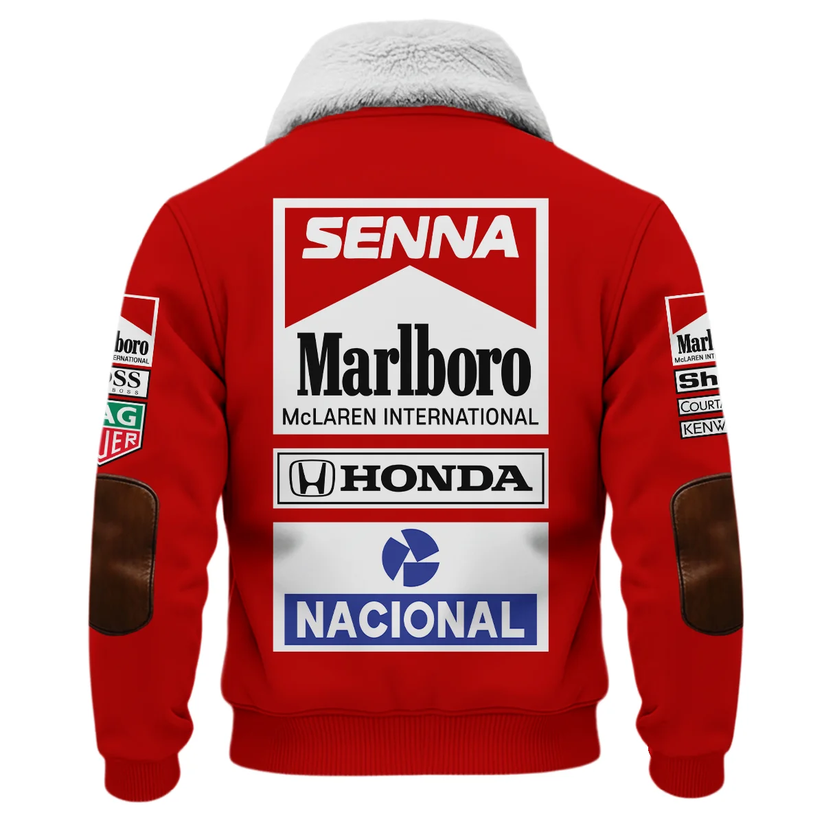 1988 Ayrton Senna Honda Race Suit Marlboro McLaren Fleece Jacket BL3725A2FJ - Image 3