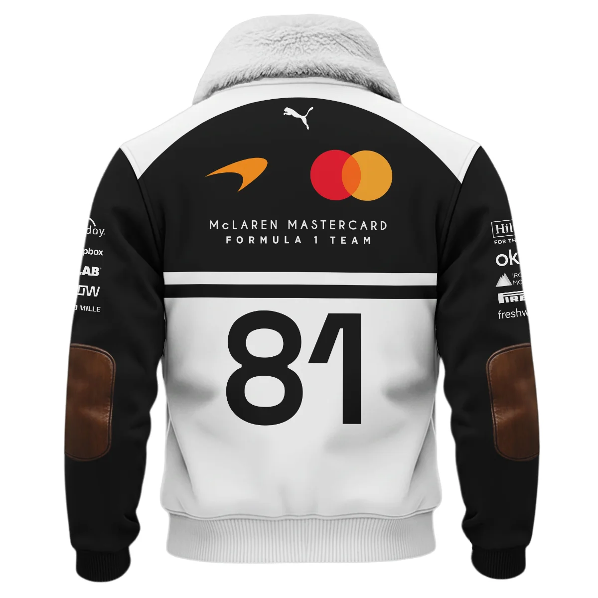 2026 Oscar Piastri 81 McLaren F1 Teamwear Fleece Jacket BLOP25326A2FJ - White - Image 3