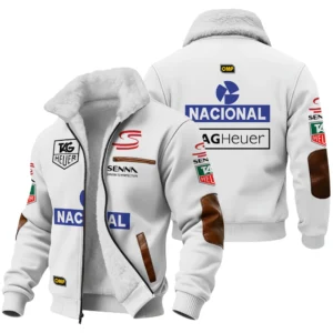 1985 Ayrton Senna John Player Special Lotus F1 Fleece Jacket BL3725A3FJ - Race Day Outfit