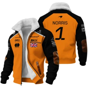 #1 2026 Lando Norris McLaren F1 Team For Fans Fleece Jacket BLNR3126A1FJ - F1 Fan Gear