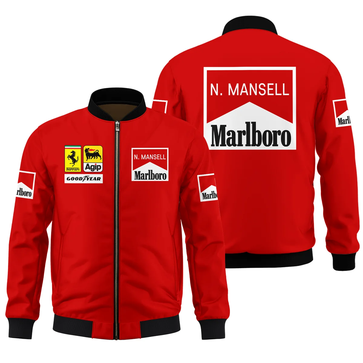 1990 Nigel Mansell Racing Suit Ferrari F1 Bomber BLNM29725A5BB