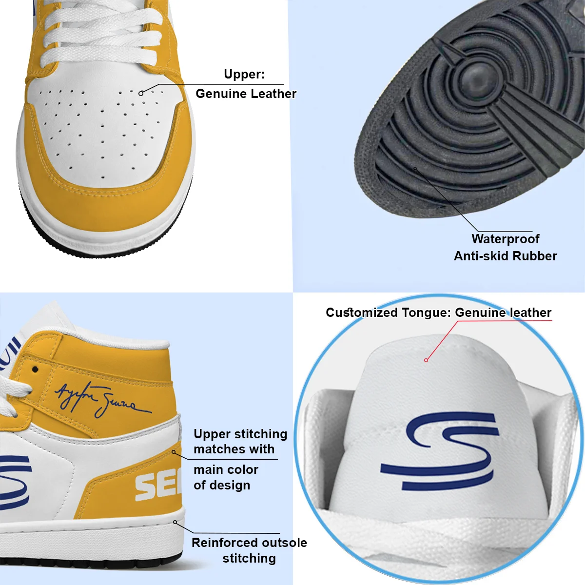 AS12 Custom Shoes Logo Air Jordan 1 High BLSN19725A3 - Style 3 - Image 4